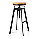 Adjutable Height Swivel Bar Stool - Black - BSR